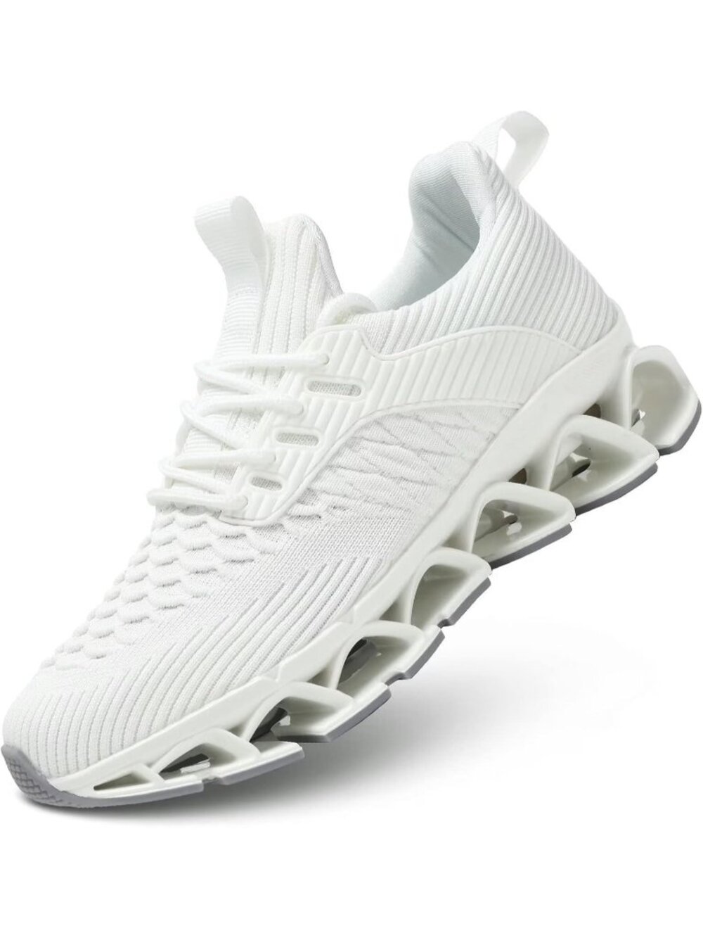 Women's White Comfortable Non Slip Work Sport Blade Tennis Fashion Sneakers